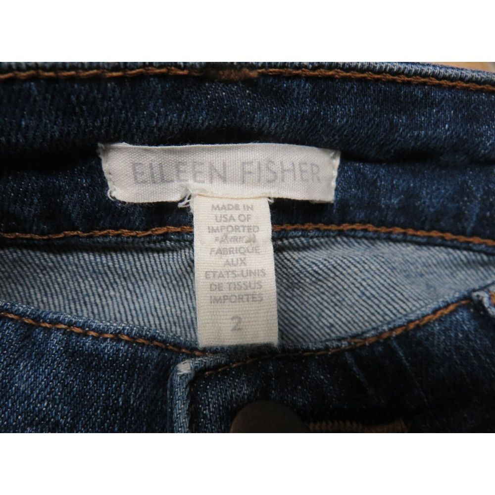Womens‎ Eileen Fisher Jeans Size 2 Made in USA Blue Cotton Cropped Capri 28x27 - Picture 5 of 11